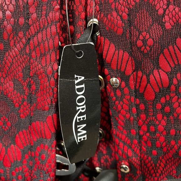 Adore Me Scarlet lace women corset hook lace up closure with garters size XL - Picture 7 of 7